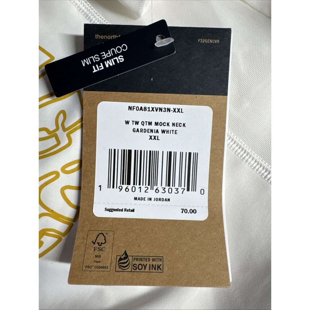 The North Face Women’s Trailwear QTM Mock Neck Sheer Long Sleeve Shirt White XXL - Picture 6 of 13